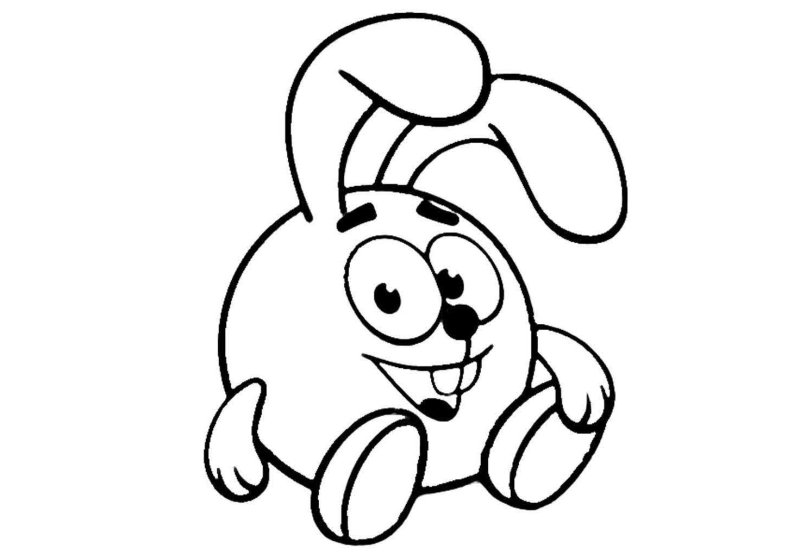 Разукрашка Смешарики Крош