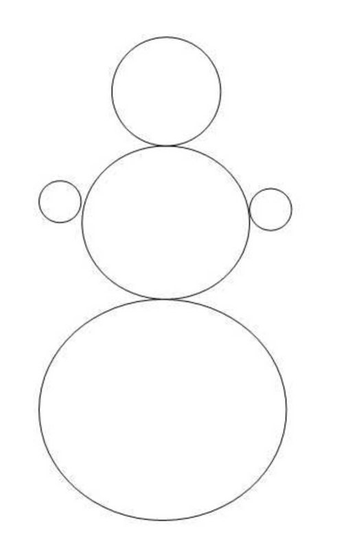 Снеговик заготовка для аппликации