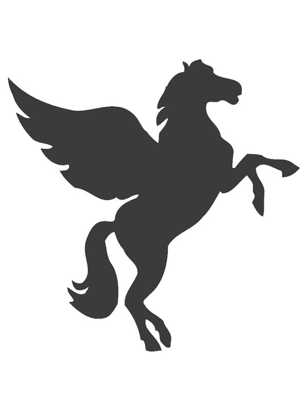 Пегас трафарет