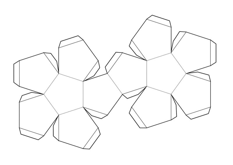 Развертка правильного додекаэдра