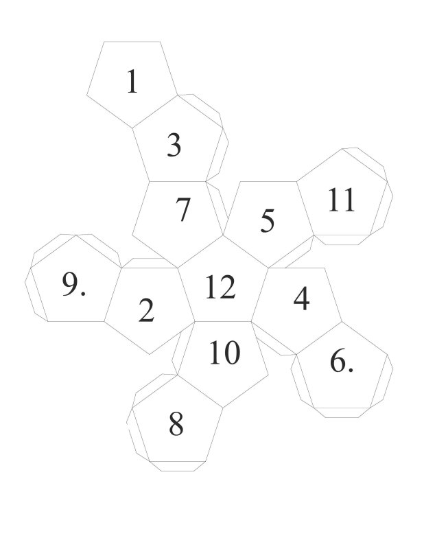 Правильный додекаэдр развертка для склеивания