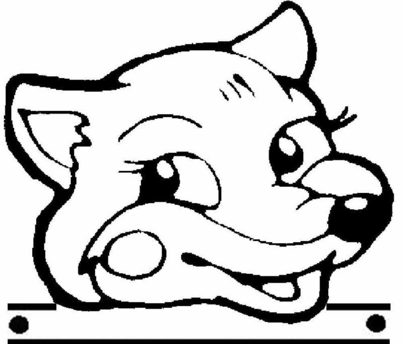 Маска волка для раскрашивания для детей