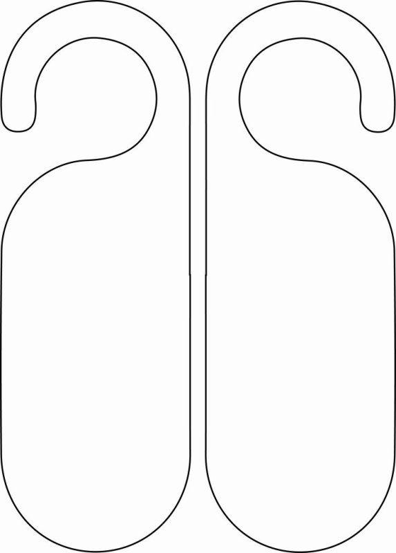 Макет дверной таблички на ручку