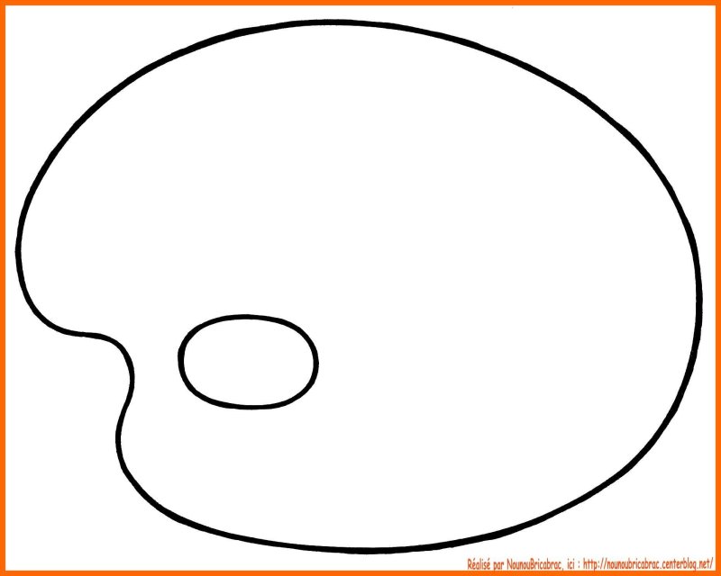 Трафарет палитра художника