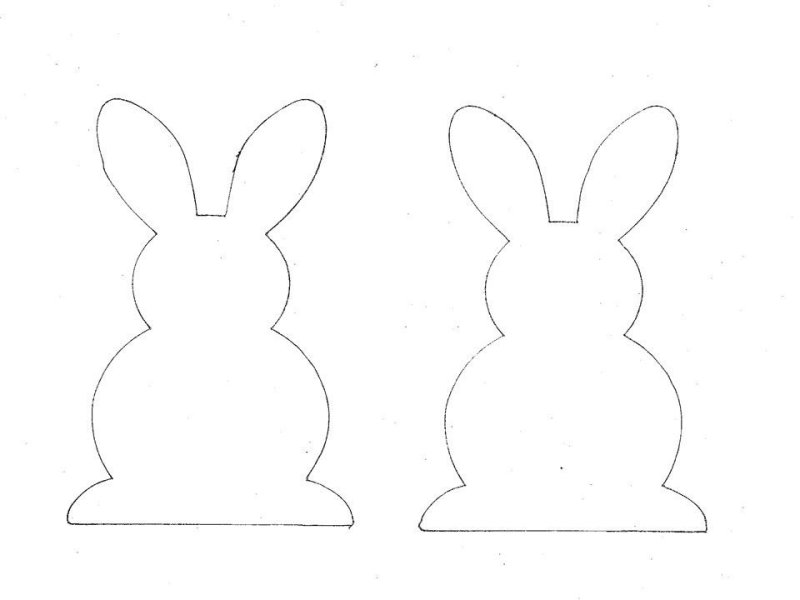 Трафарет зайца для вырезания из бумаги