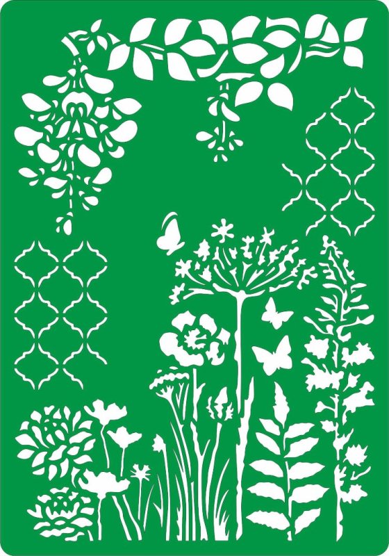 Растительные трафареты для декора