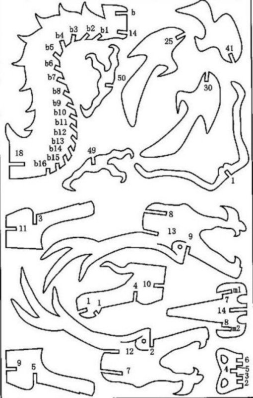 Дракон выпиливание лобзиком