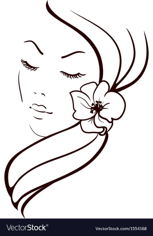 Силуэт женского лица