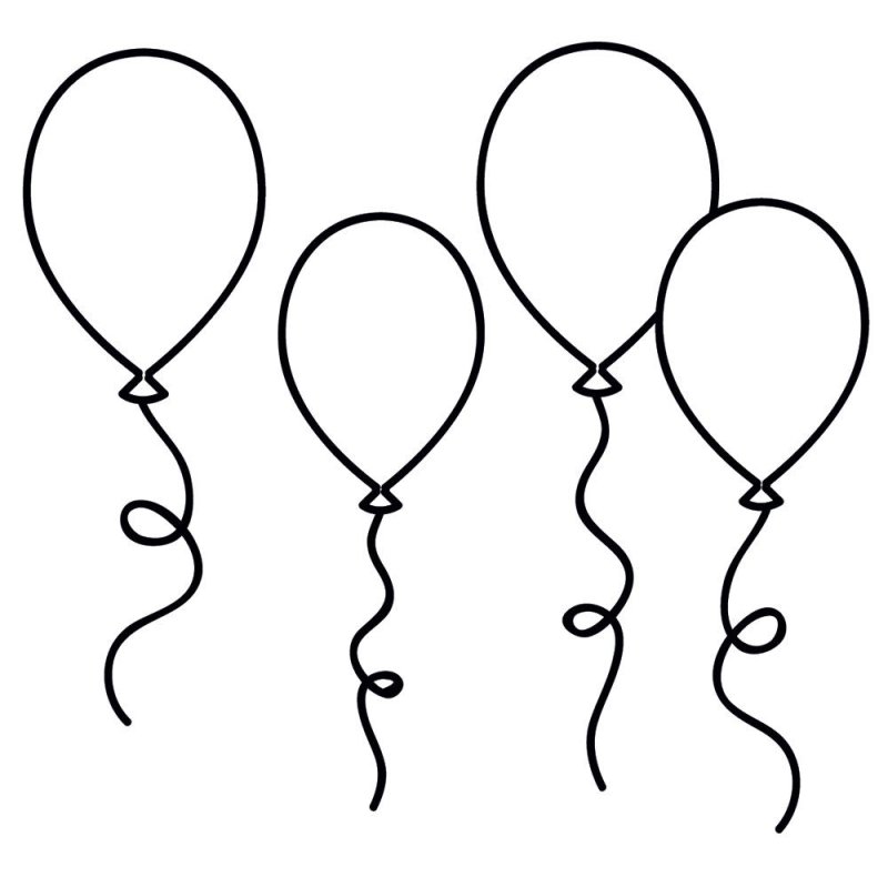 Воздушные шары раскраска