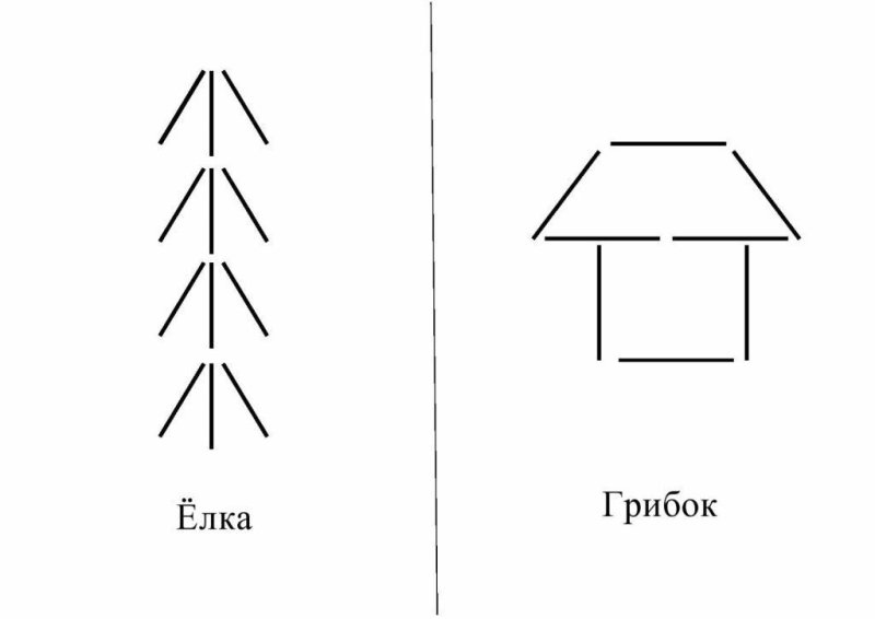 Фигуры изсчетных палочк