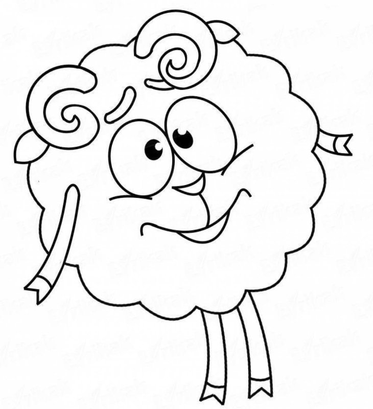 Бараш из смешариков раскраска