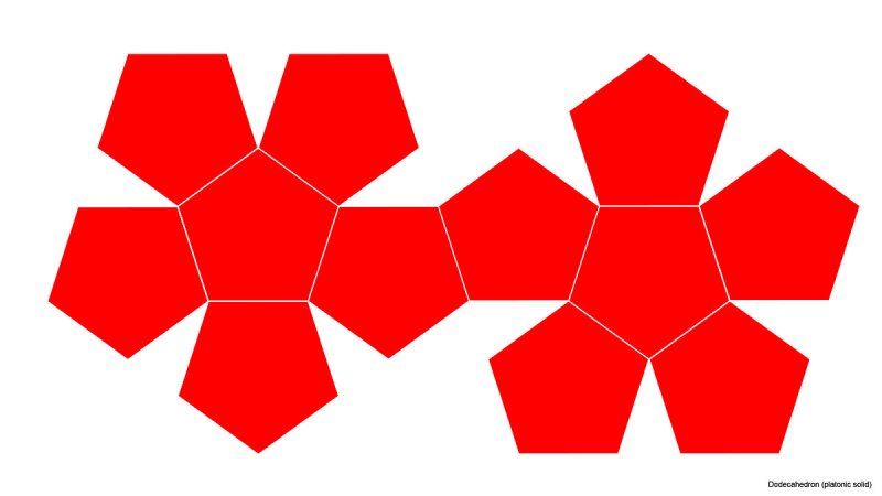 Додекаэдр развертка для склеивания а4