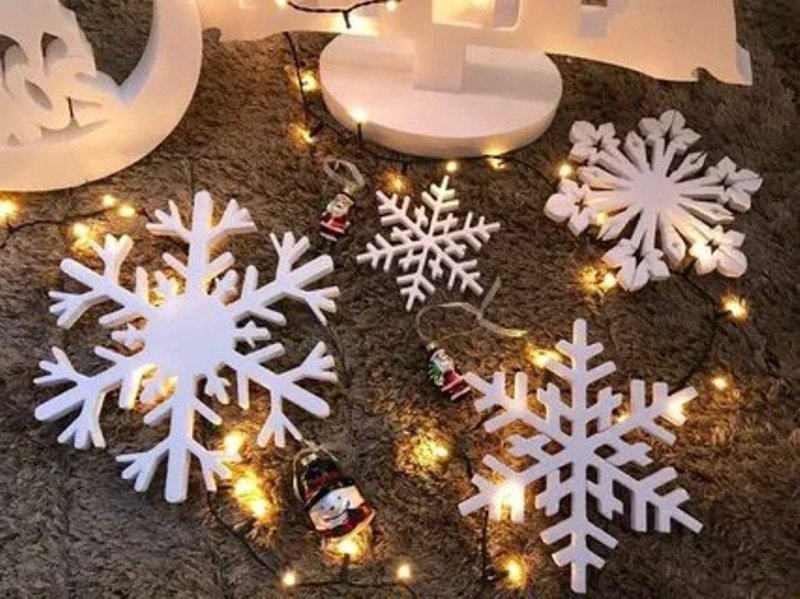 Снежинка пенопласт