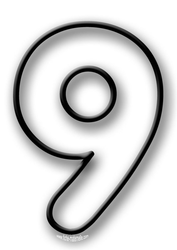 Красивая цифра 9