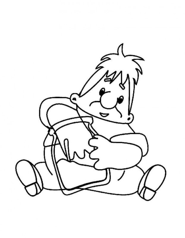 Малыш и Карлсон. Раскраска