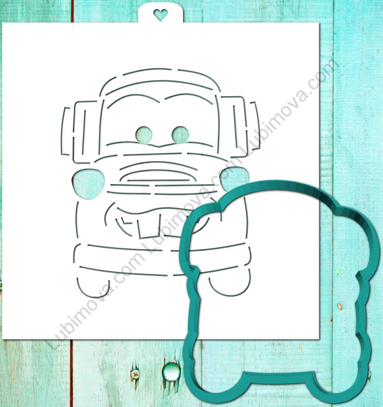 Трафарет для пряника машина