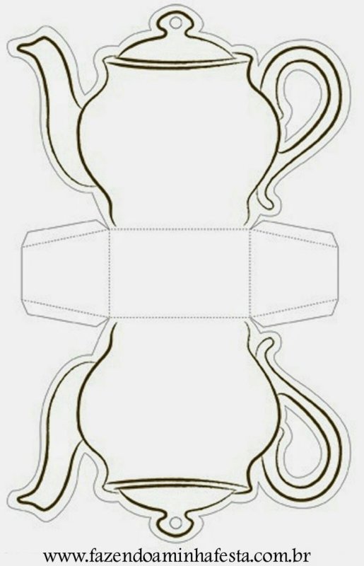 Трафарет чайника для чайных пакетиков