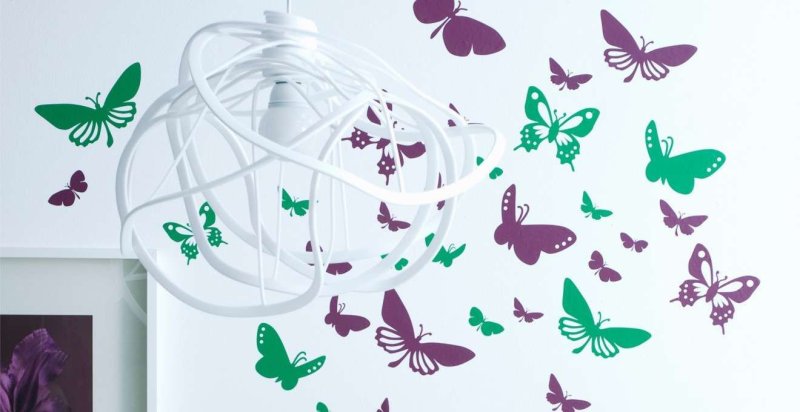 Шаблоны бабочек для украшения стен