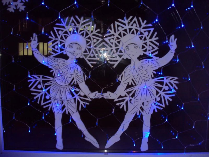 Новогоднее оформление в детском саду