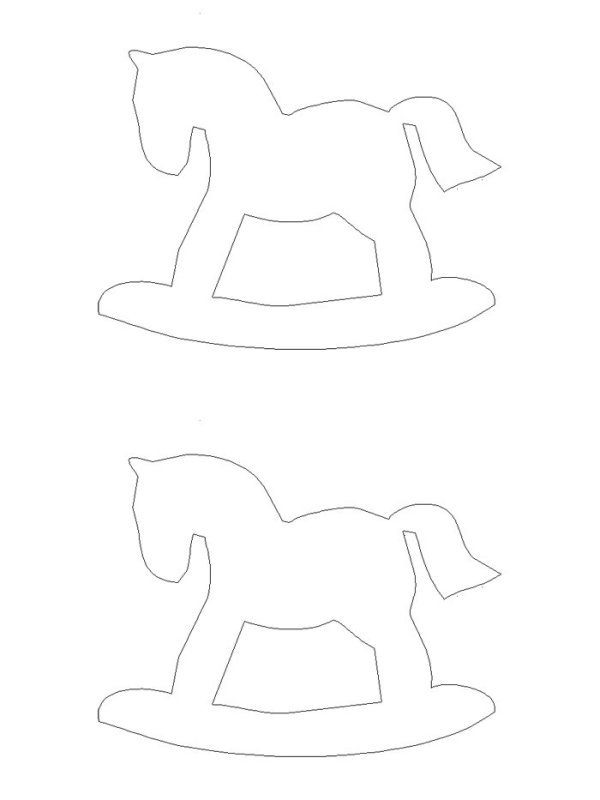 Лошадка качалка макет