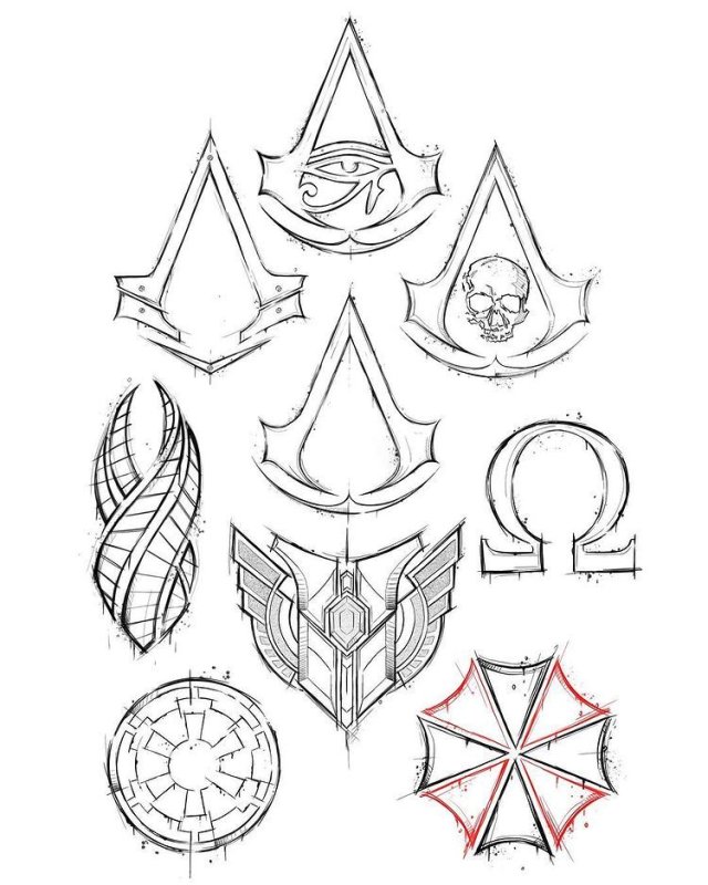 Эскиз ассасин Крид