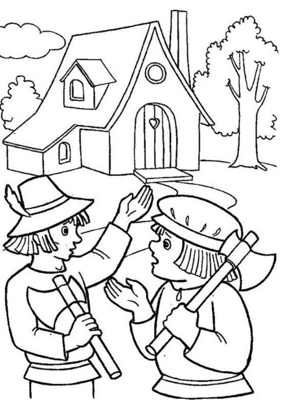 Раскраски из сказки красная шапочка