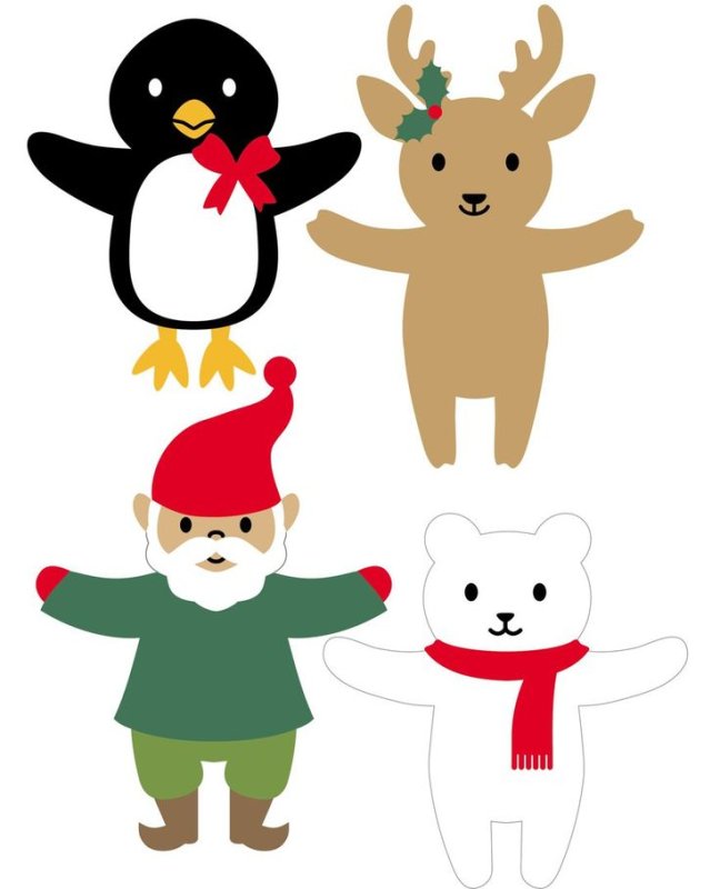 Бумажные новогодние фигурки