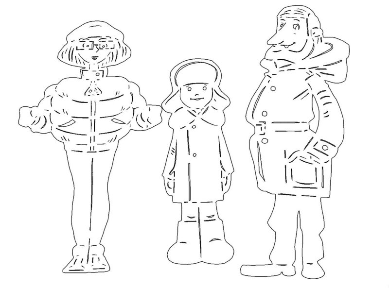 Новогодние вырезалки на окна Простоквашино