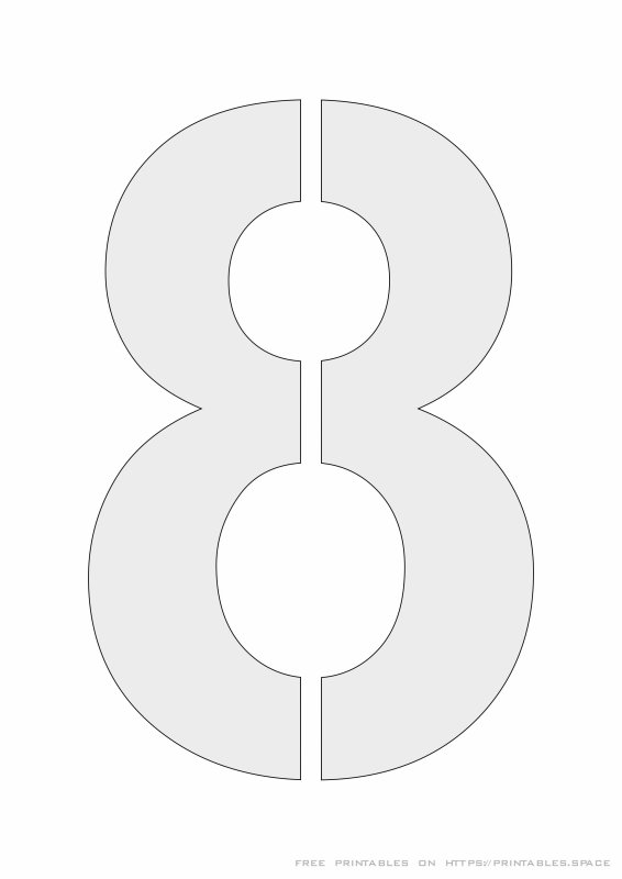 Цифра 8 трафарет