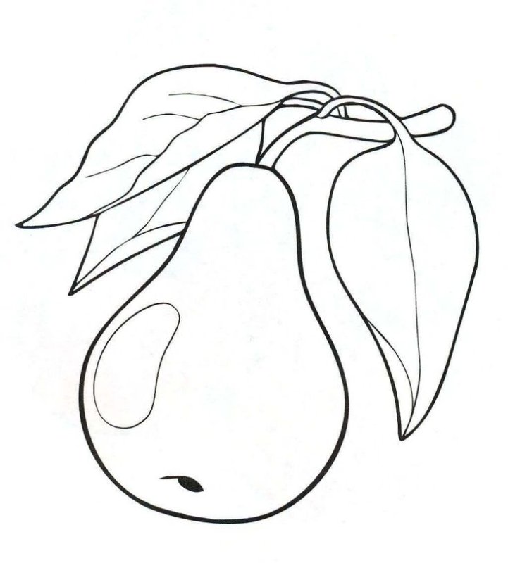 Фрукты. Раскраска для малышей