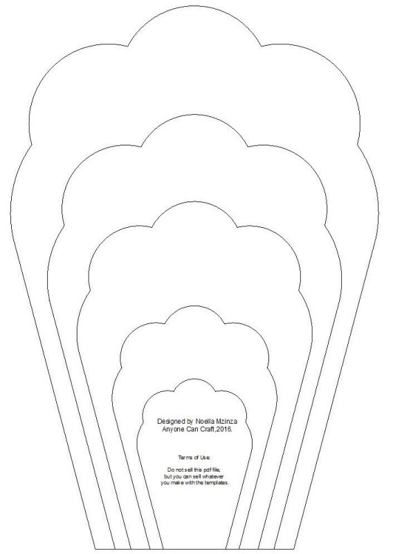 Лекала цветов из бумаги
