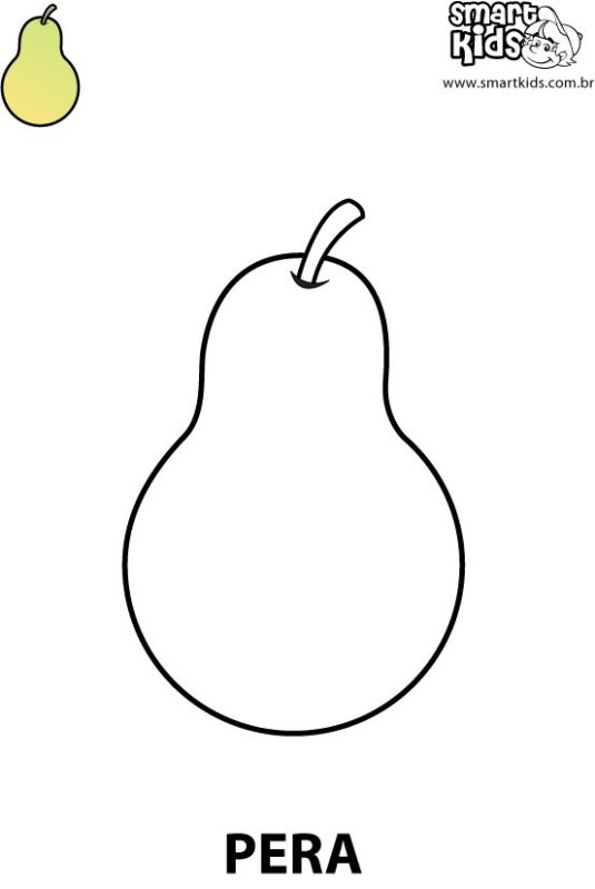 Груша раскраска для малышей