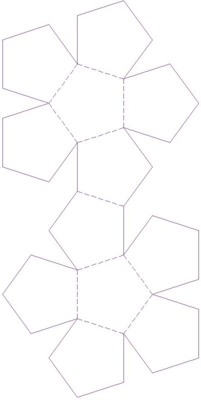 Усечённый додекаэдр развертка