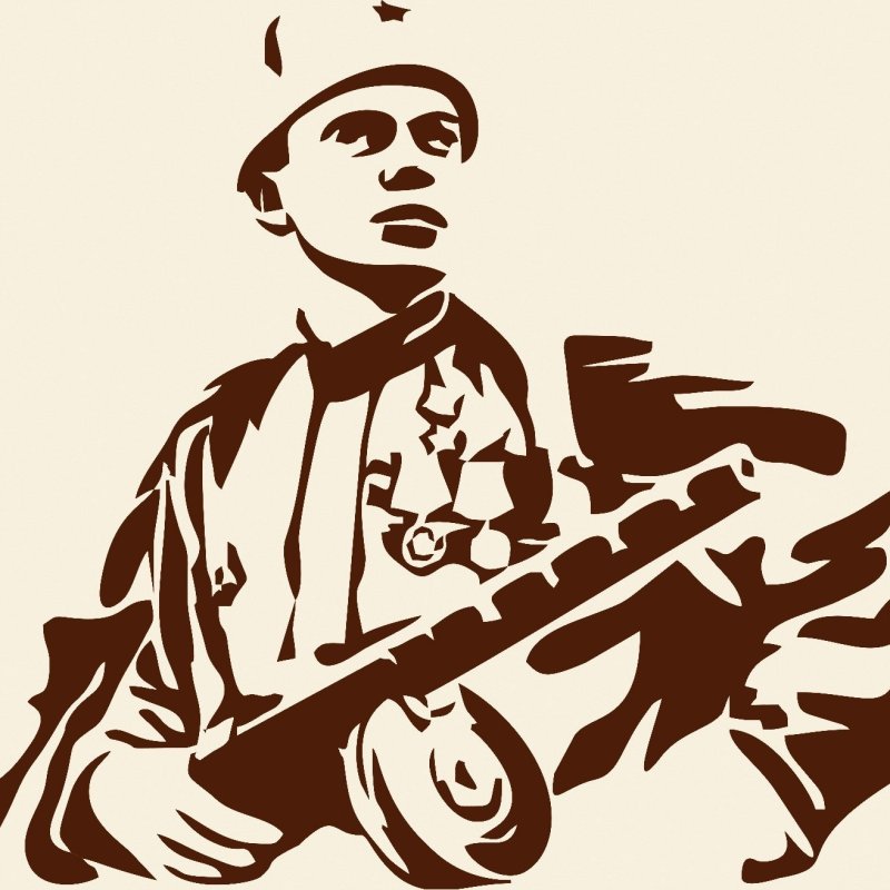 Трафарет солдата