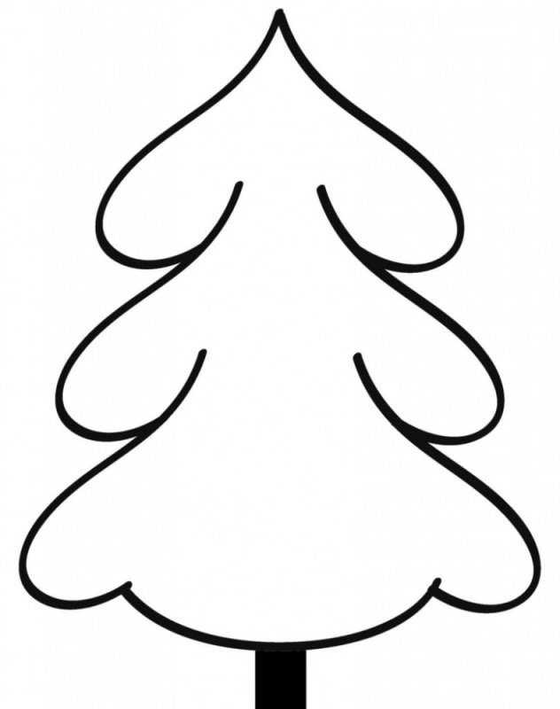 Елка раскраска