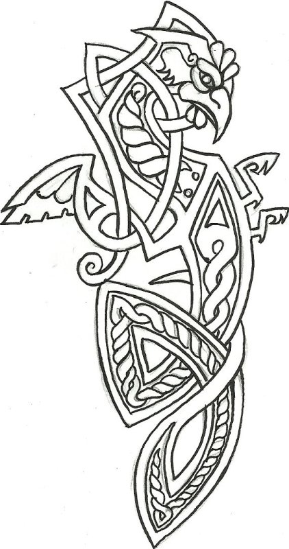 Скандинавский орнамент Фенрир