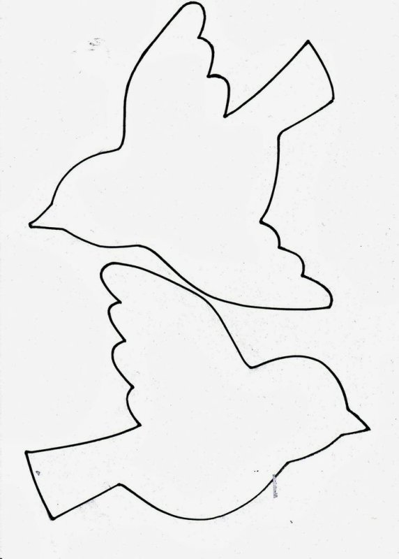 Трафареты птичек для вырезания из бумаги