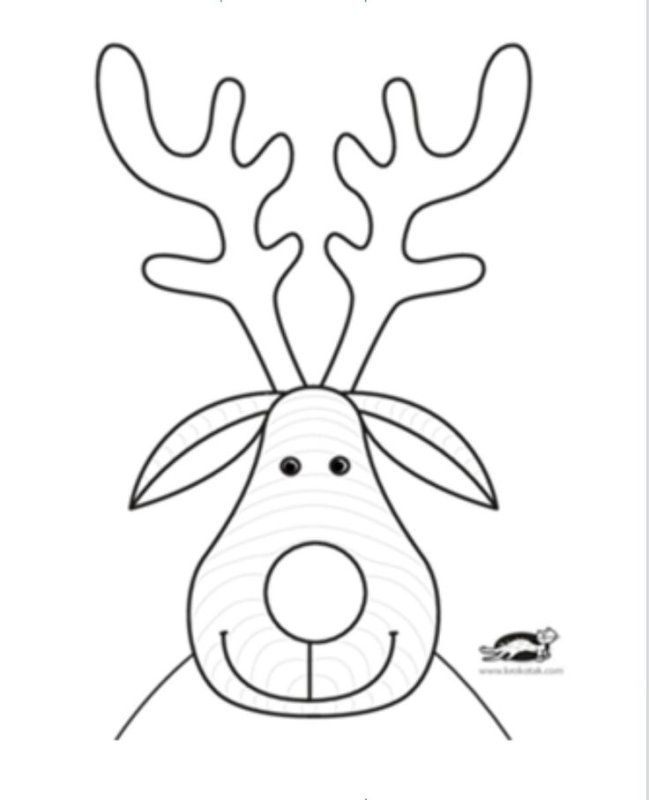 Трафарет оленя для вырезания