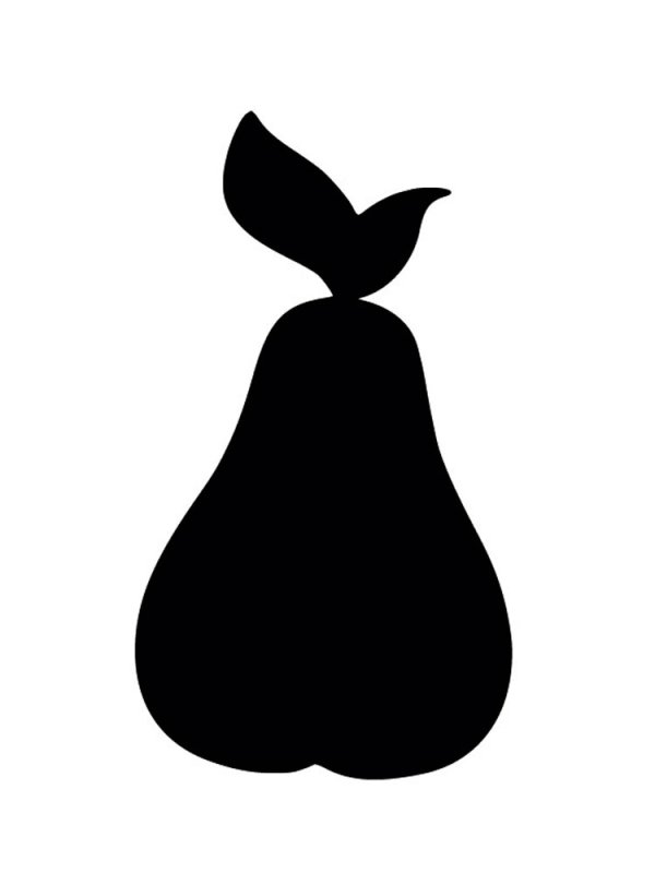 Трафарет груши для вырезания