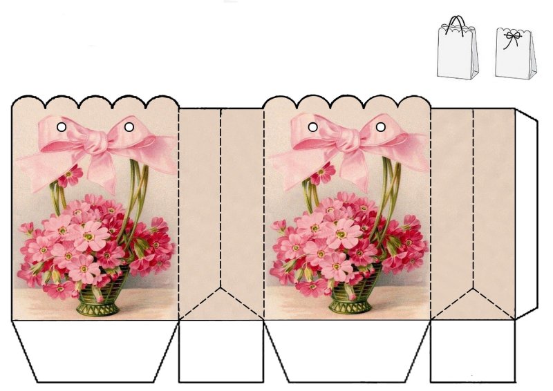 Трафарет коробочки для подарка