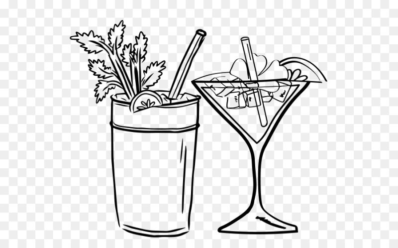 Разукрашка коктейль