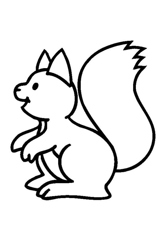 Контуры животных для детей