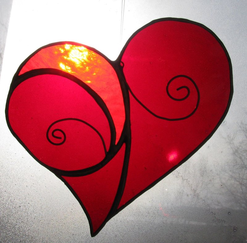 Сердечки трафареты для витража