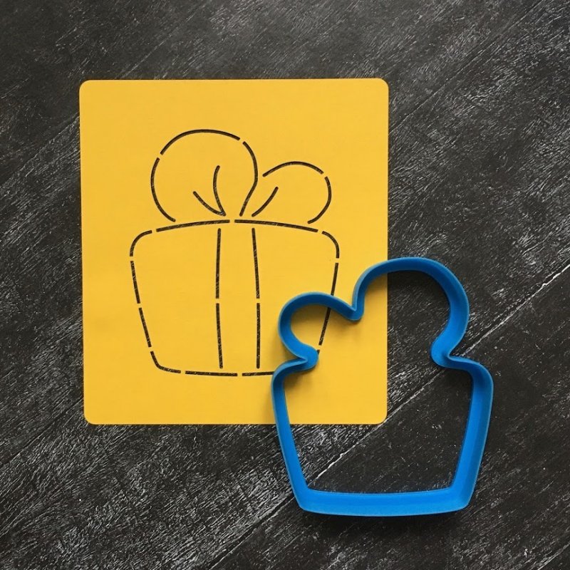 Пряник в форме подарка