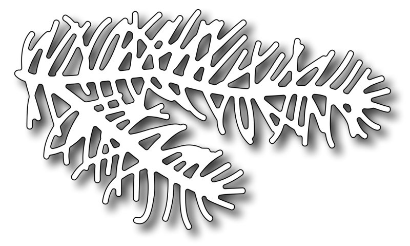 Вытынанки еловые веточки