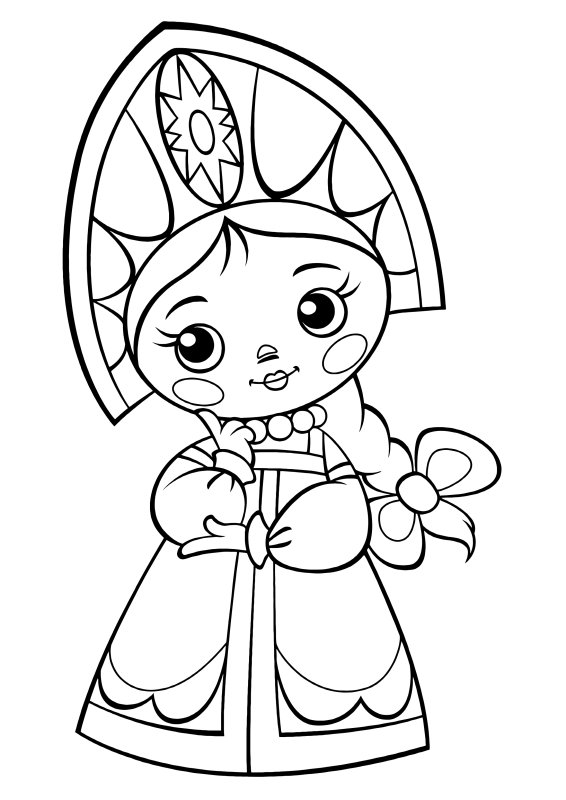 Василиса Премудрая раскраска