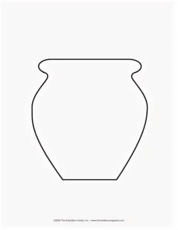 Трафарет горшочка для цветов