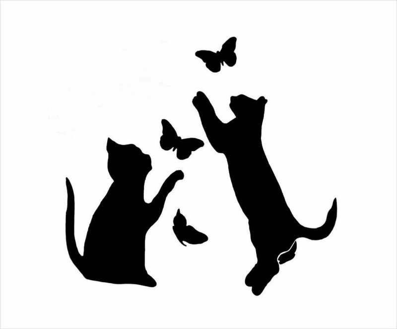 Трафарет кошки