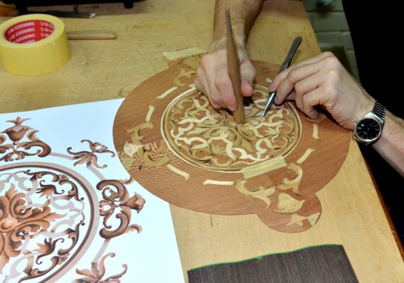 Инкрустация (интарсия, Маркетри и мозаика)