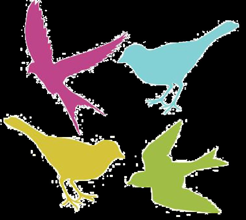 Трафарет птички для вырезания